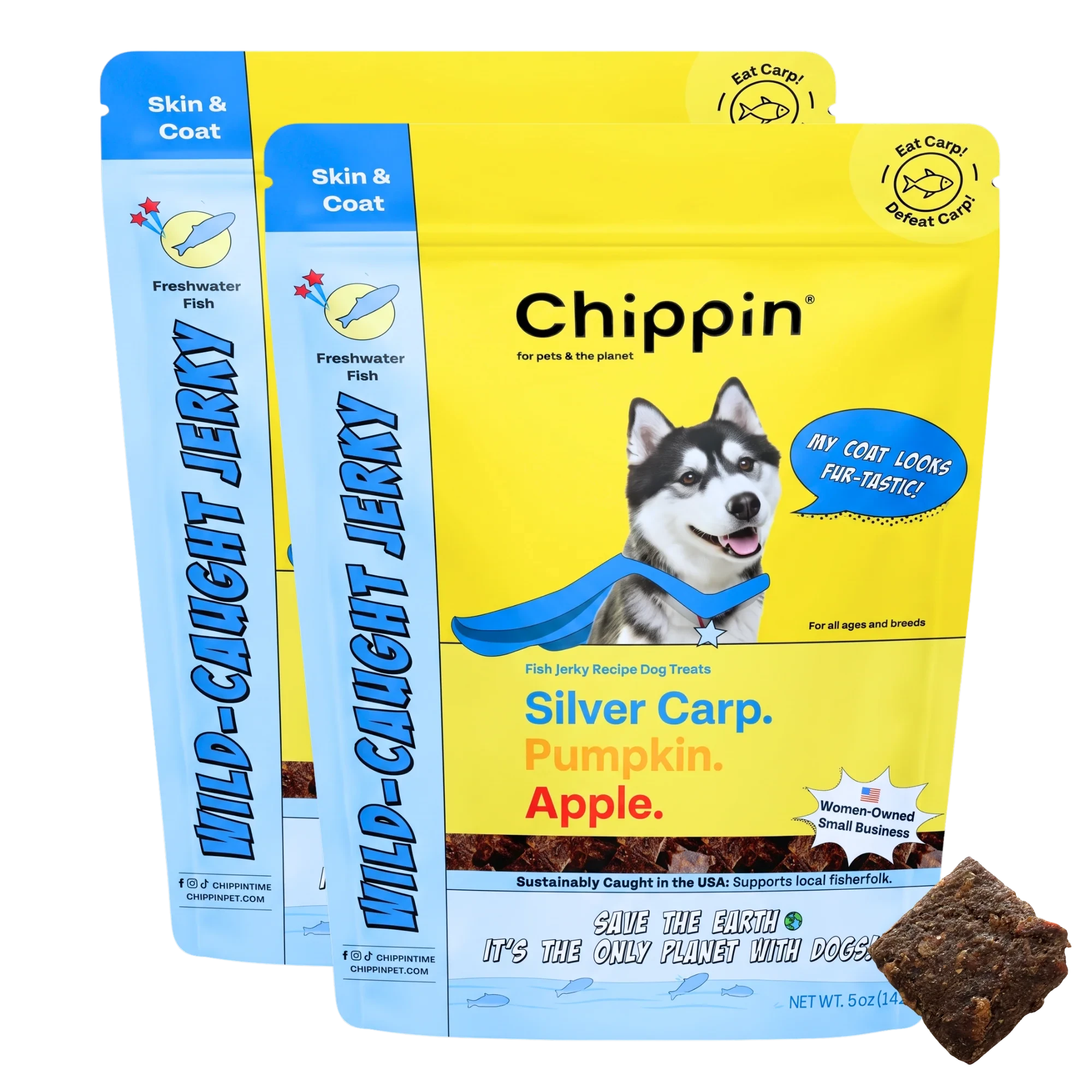 Two bags of Wild-Caught Jerky with Silver Carp